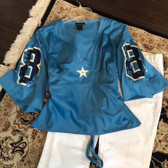 VS GIRLY FOOTBALL JERSEY #8 DALLAS COWBOY COLORS - Picture 2 of 7